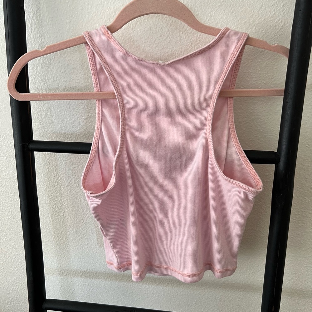 Pink Razorback Cropped Tank - Picture 2 of 2